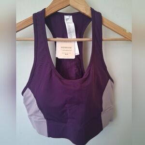 Fabletics Purple Sports Bra with Racerback Design